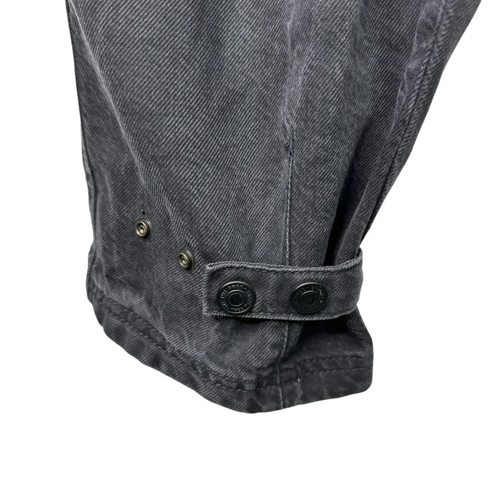 Free People Hazel Pull On Drop Waist Jeans We The Free Smock Waist Black Size L - Picture 4 of 6